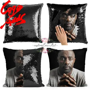 Idris Elba sequin perna | sequin față de Pernă | Două culori perna | cadouri pentru ea | cadou pentru el | perna | magic perna